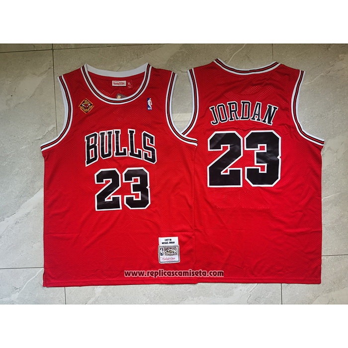 Camiseta Chicago Bulls Michael Jordan #23 Mitchell & Ness 1997-98 Rojo2